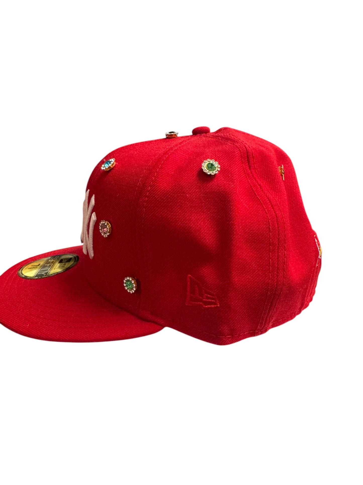 New York City Yankees Mets Subway Series New Era Fitted Size 7 5/8 Red / White