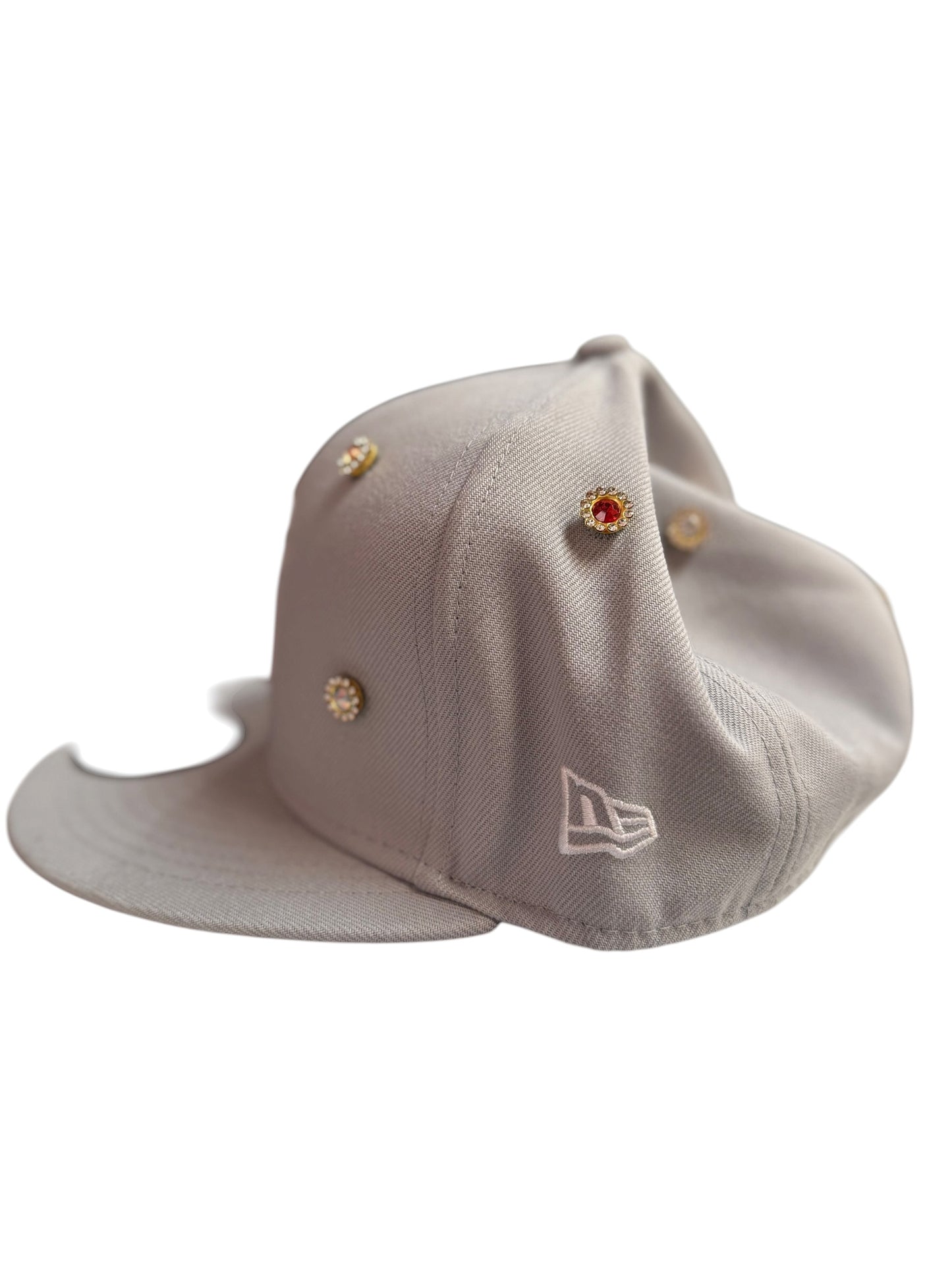 New York Yankees New Era Fitted Hat Size 7 5/8 Light Grey