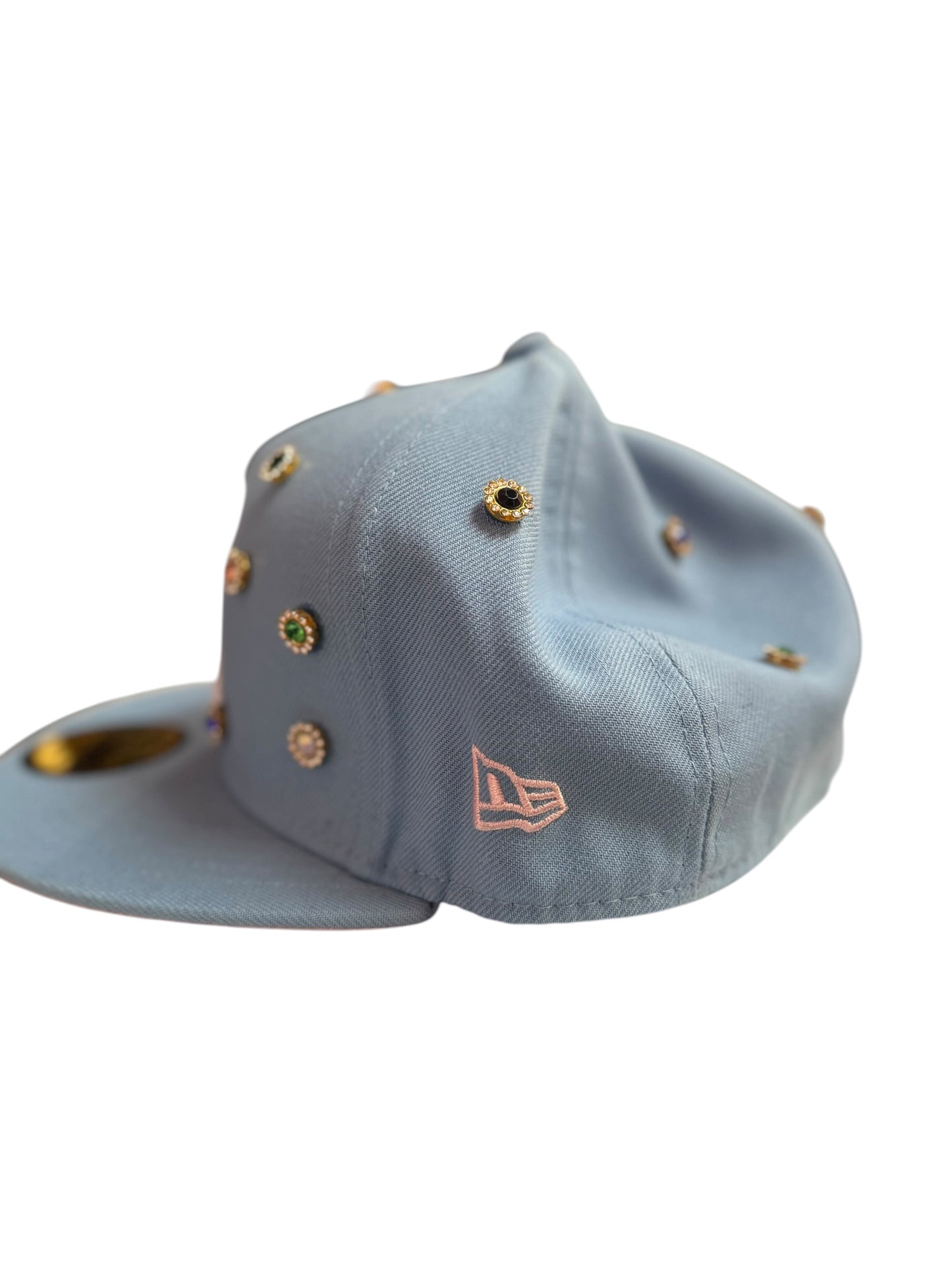 Mexico New Era Fitted Hat Size 7 1/2 Light Blue / Pink Underbrim