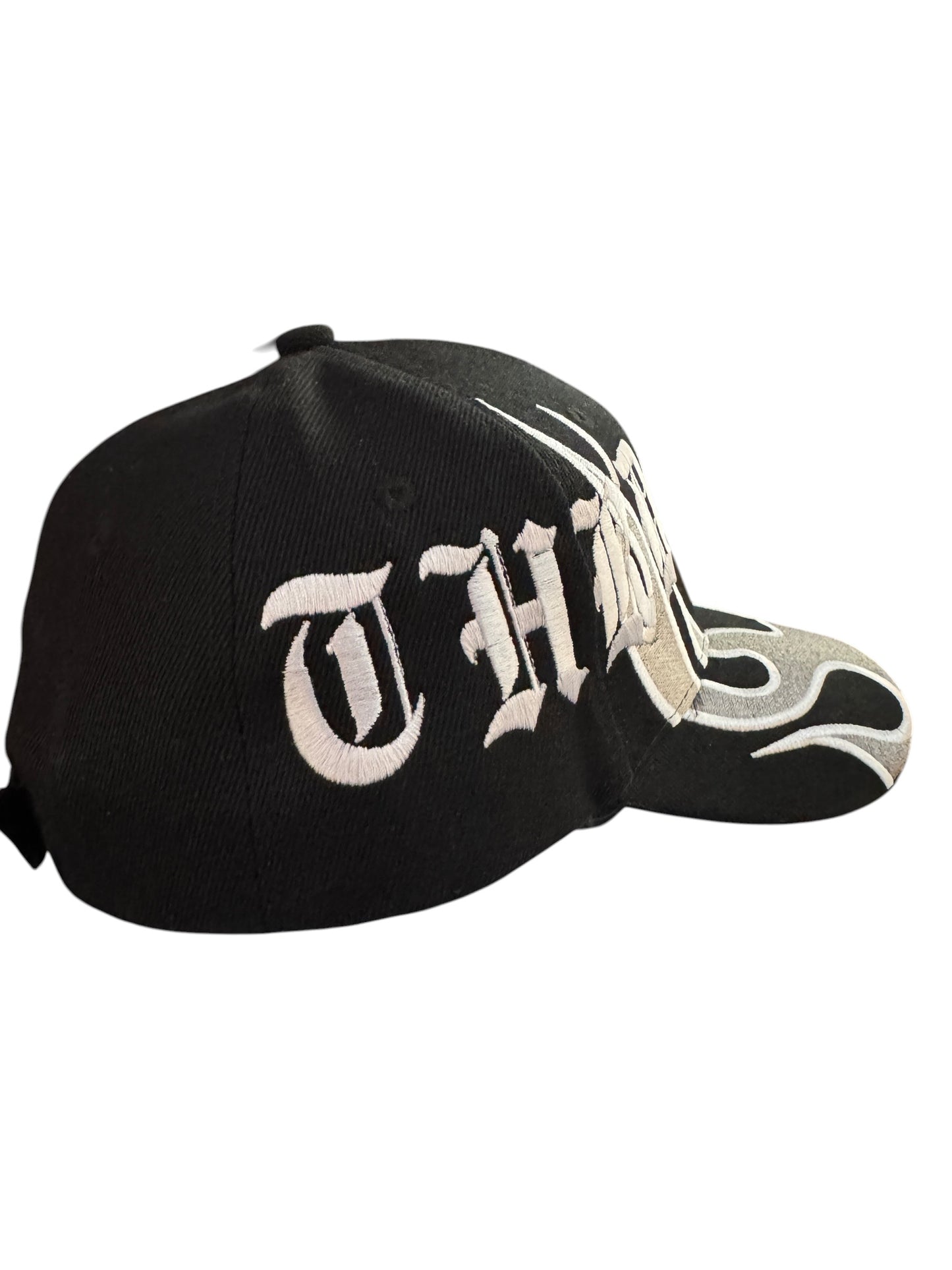 Threadquarterz Spread Black / White / grey Flame Snapback