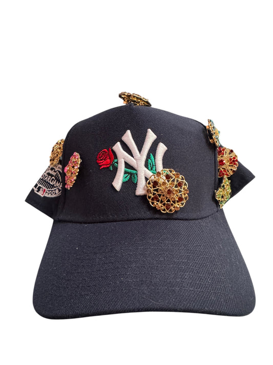 New York Yankees Bejeweled Snapback Dark Navy