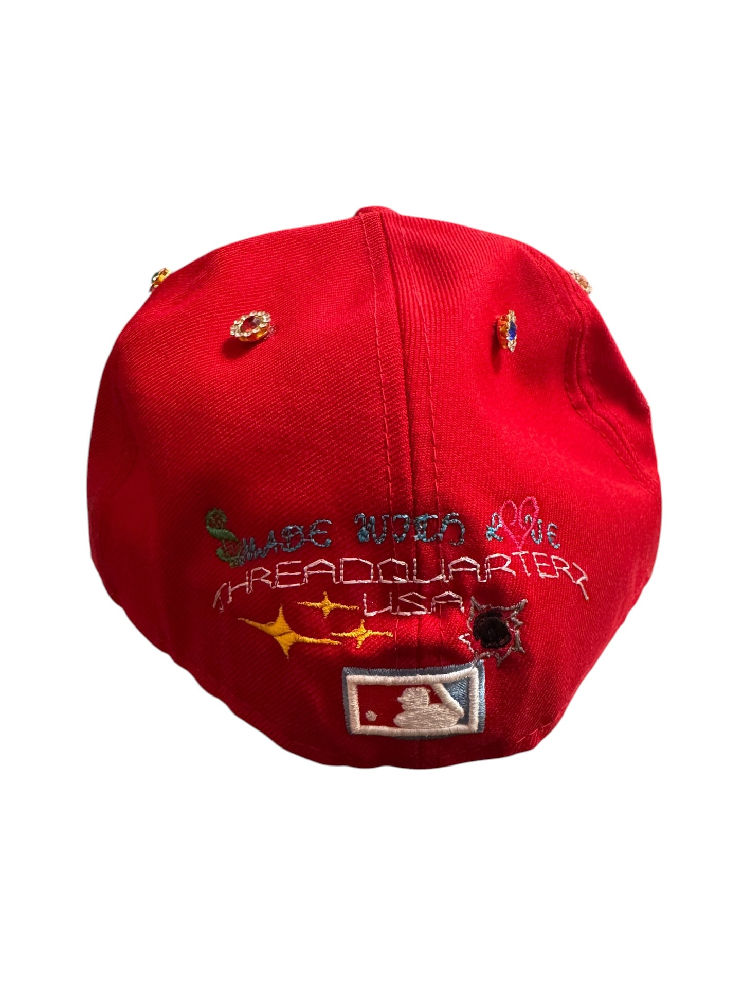 New York City Yankees Mets Subway Series New Era Fitted Size 7 5/8 Red / White
