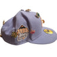 New York Yankees Bejeweled New Era Fitted Size 7 5/8 Light Blue / Peach