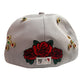 Los Angeles New Era Fitted Size 7 1/2 Grey / Roses