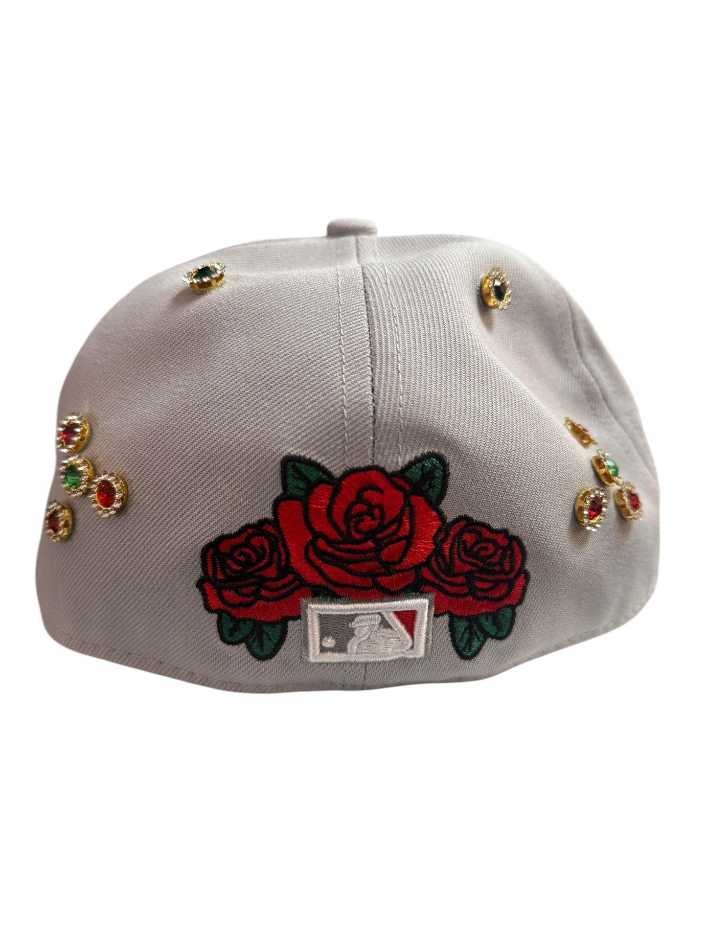Los Angeles New Era Fitted Size 7 1/2 Grey / Roses