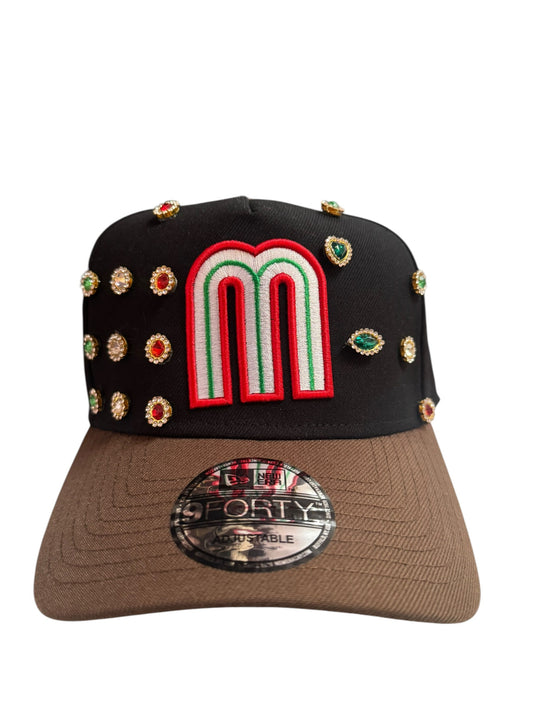 Mexico Bejeweled New Era Snapback Black / Brown