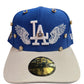 Los Angeles Dodgers new Era Fitted Size 7 1/2 Royal Blue / Grey