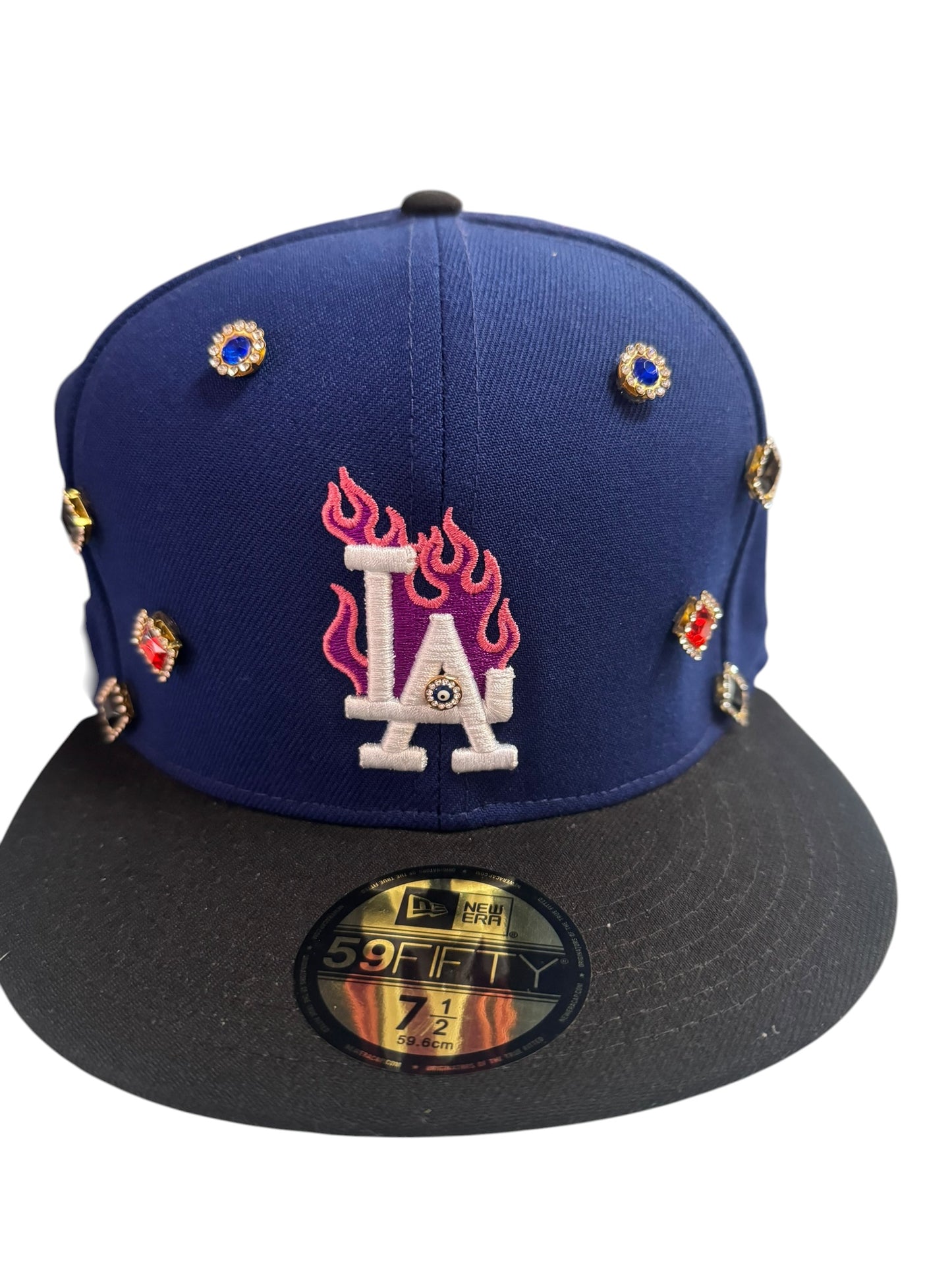 Los Angeles Dodgers Pink Flame Fitted New Era Size 7 1/2