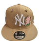 New York Yankees Rose Bejeweled New Era Snapback Khaki / Pink Underbrim