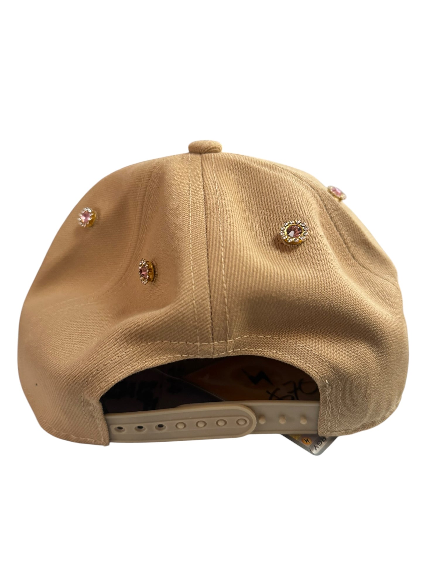 New York Yankees Rose Bejeweled New Era Snapback Khaki / Pink Underbrim