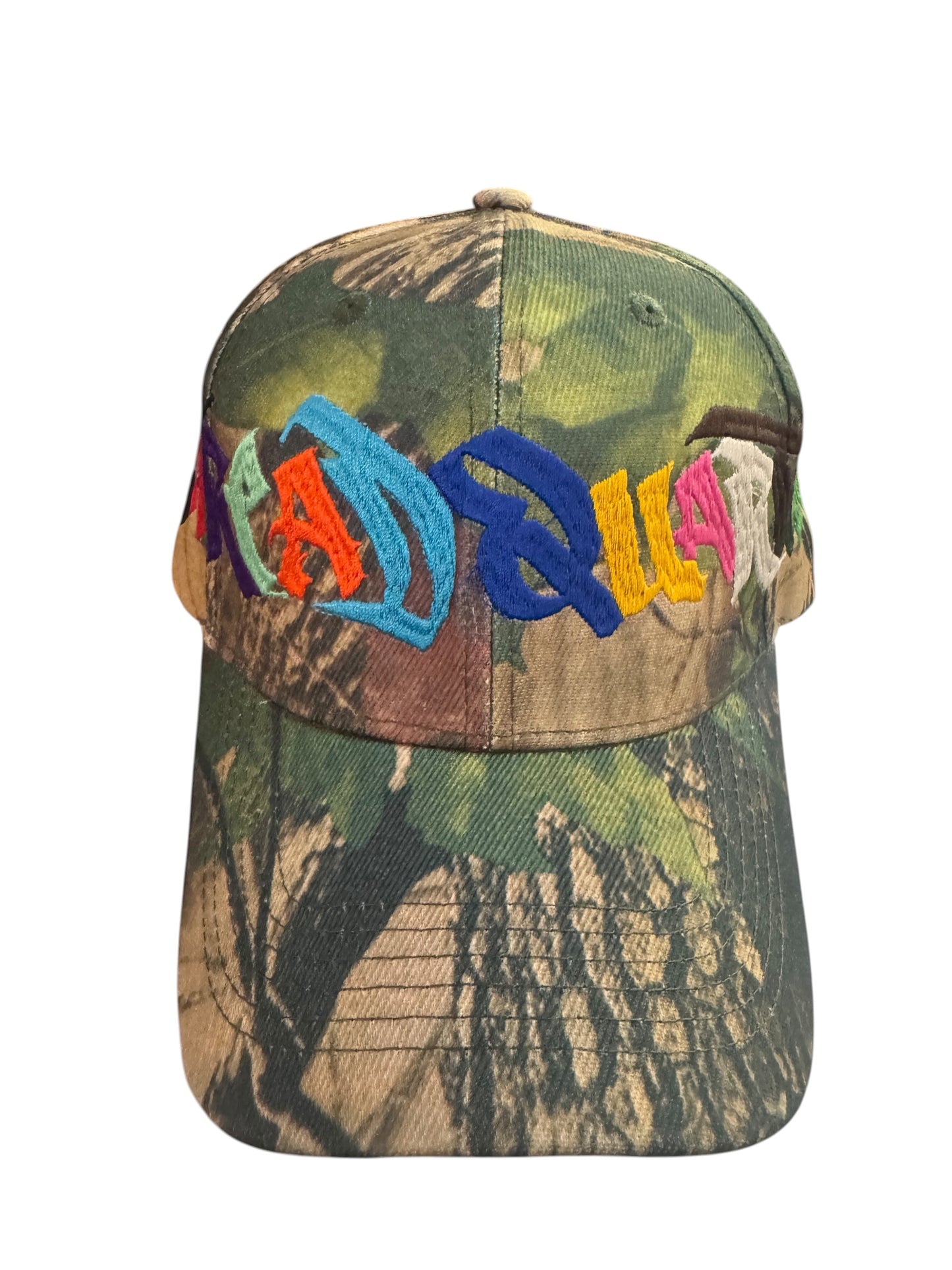 Threadquarterz Rainbow Script Camo Snapback