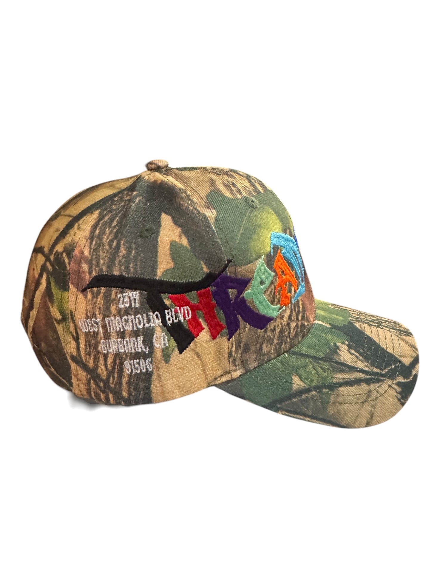 Threadquarterz Rainbow Script Camo Snapback