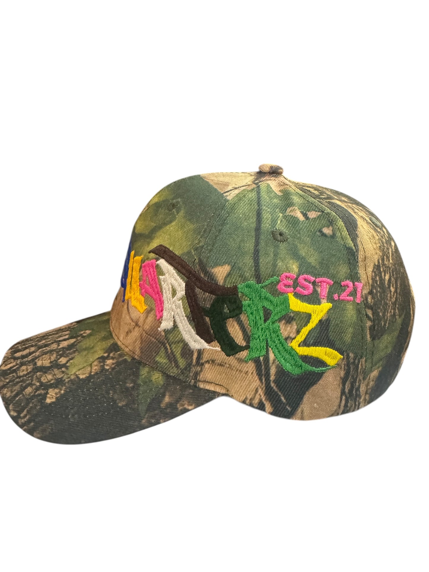 Threadquarterz Rainbow Script Camo Snapback