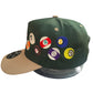 Threadquarterz Billiards Script Snapback Forest Green / Dark Grey