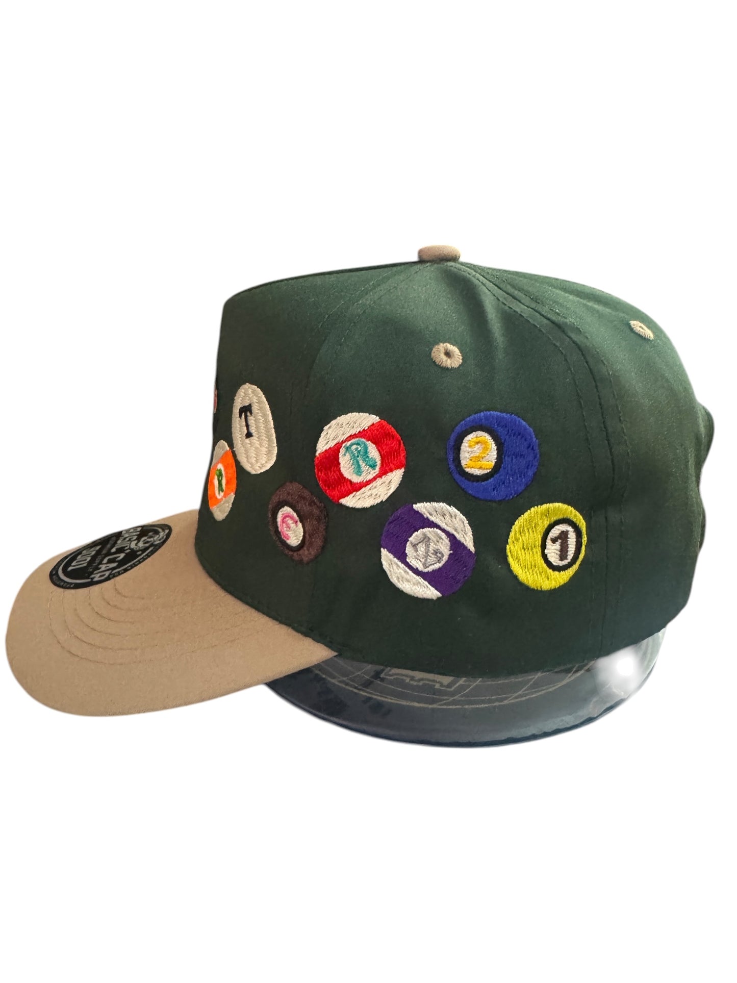 Threadquarterz Billiards Script Snapback Forest Green / Dark Grey