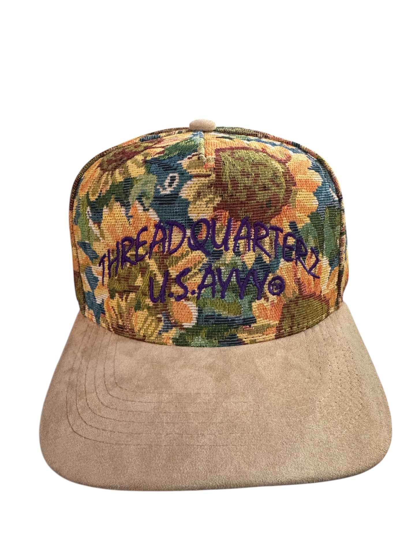 Threadquarterz U.S.Ayyy Purple Font Sunflower Snapback