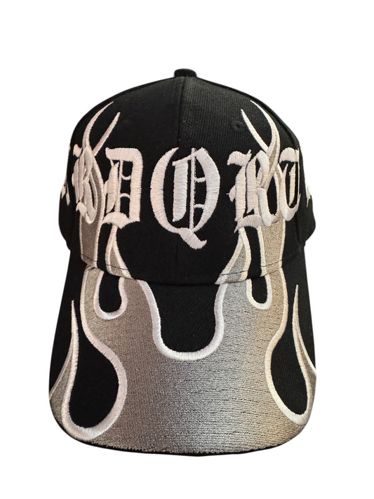 Threadquarterz Spread Black / White / grey Flame Snapback