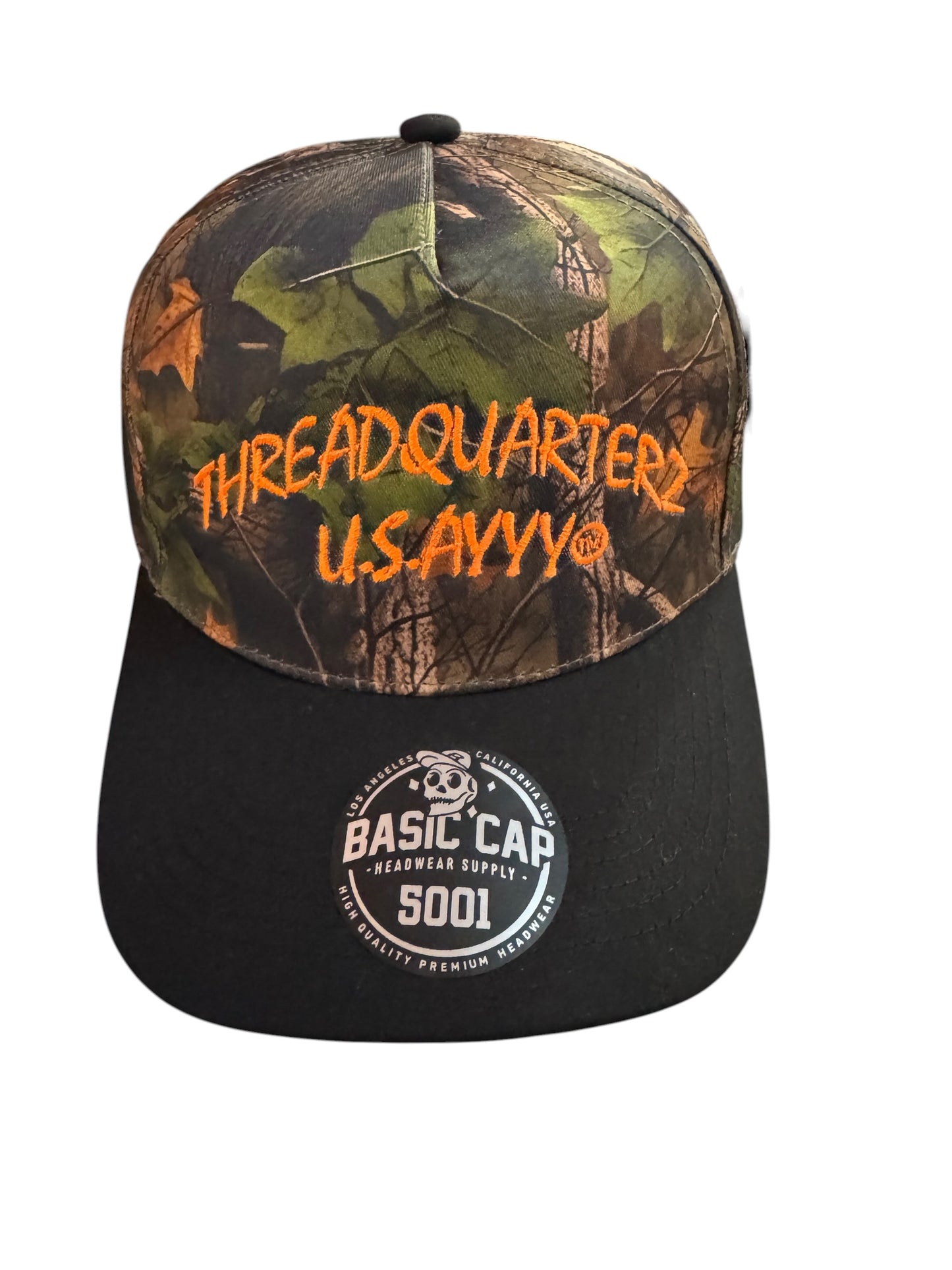 Threadquarterz U.S.Ayyy Orange / Camo Snapback