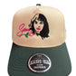 Selena Snapback Tan / Dark Green / Mexico Flag Underbrim