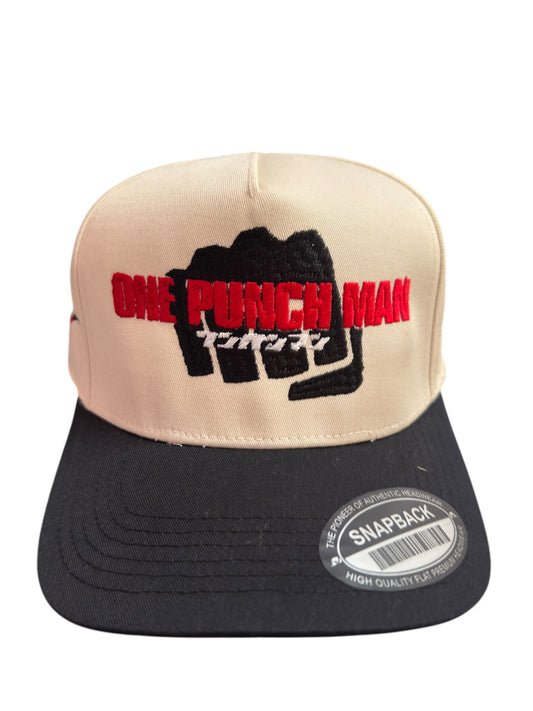 One Punch Man Snapback Cream / Black