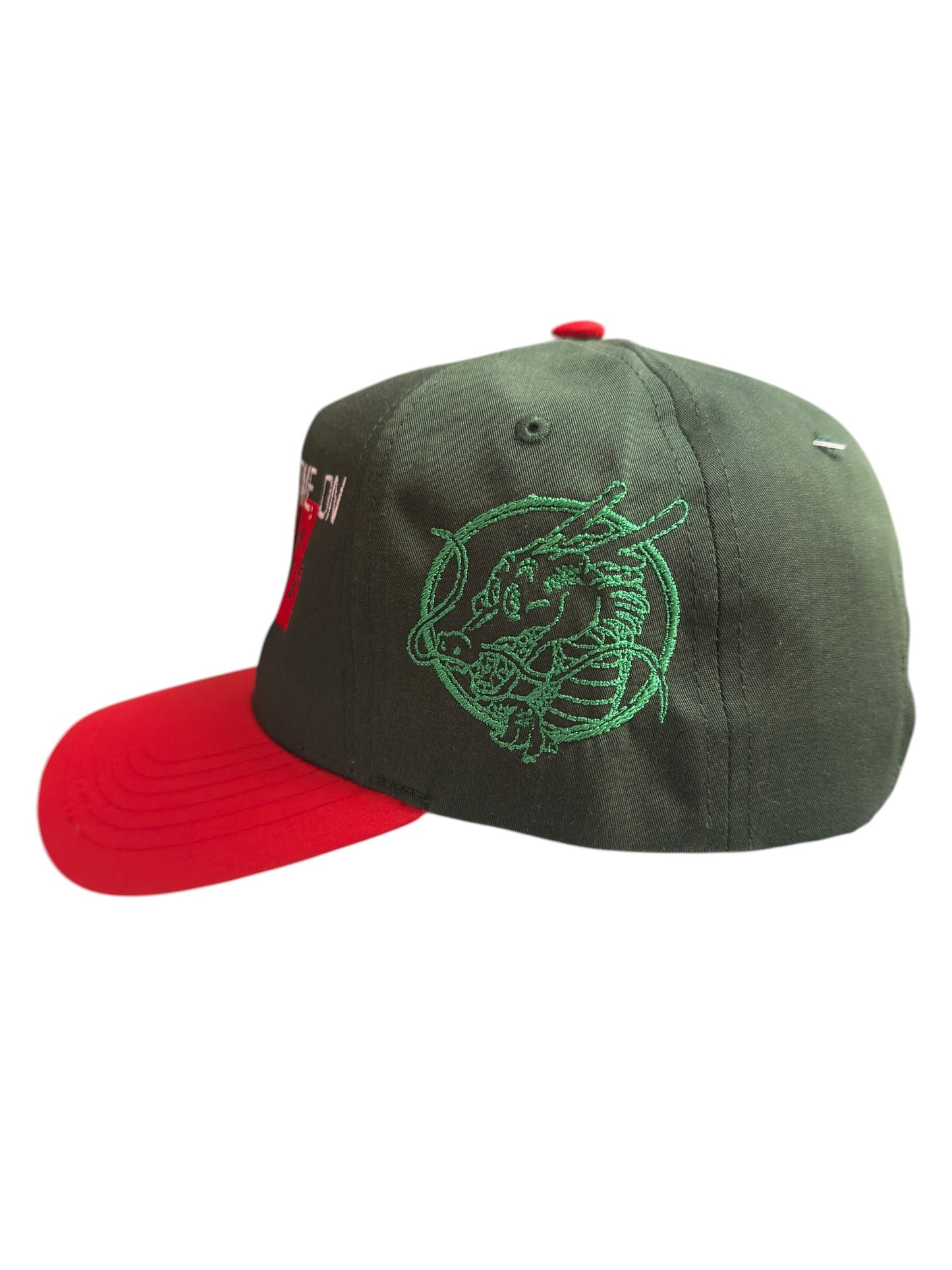 Find Out Next Time On Dragonball Z Snapback Red / Dark Green