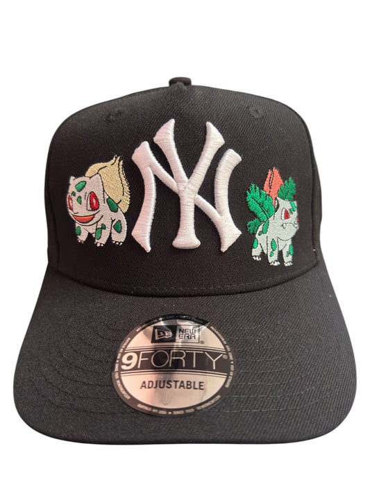 NY Yankees Grass Pokemon Evolution Snapback Black