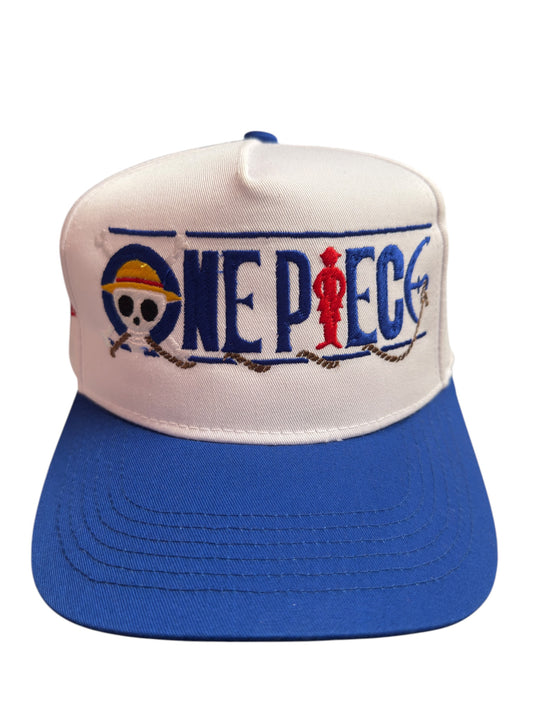 One Piece Snapback White / Blue