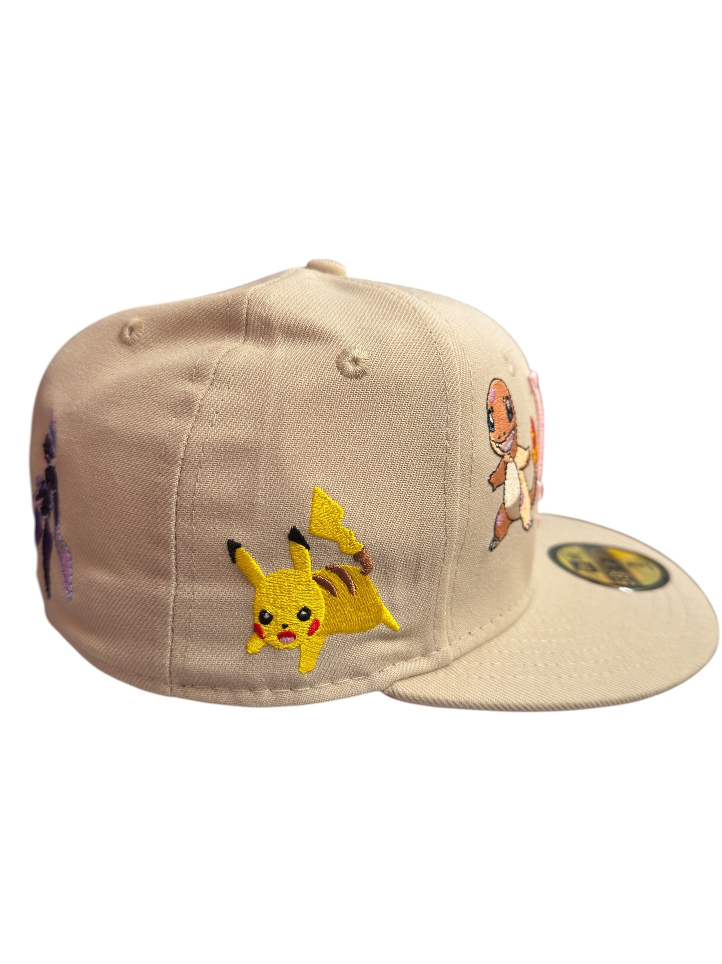 LA Pokemon Pink / Khaki New Era Fitted Size 7