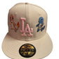 LA Pokemon Pink / Khaki New Era Fitted Size 7