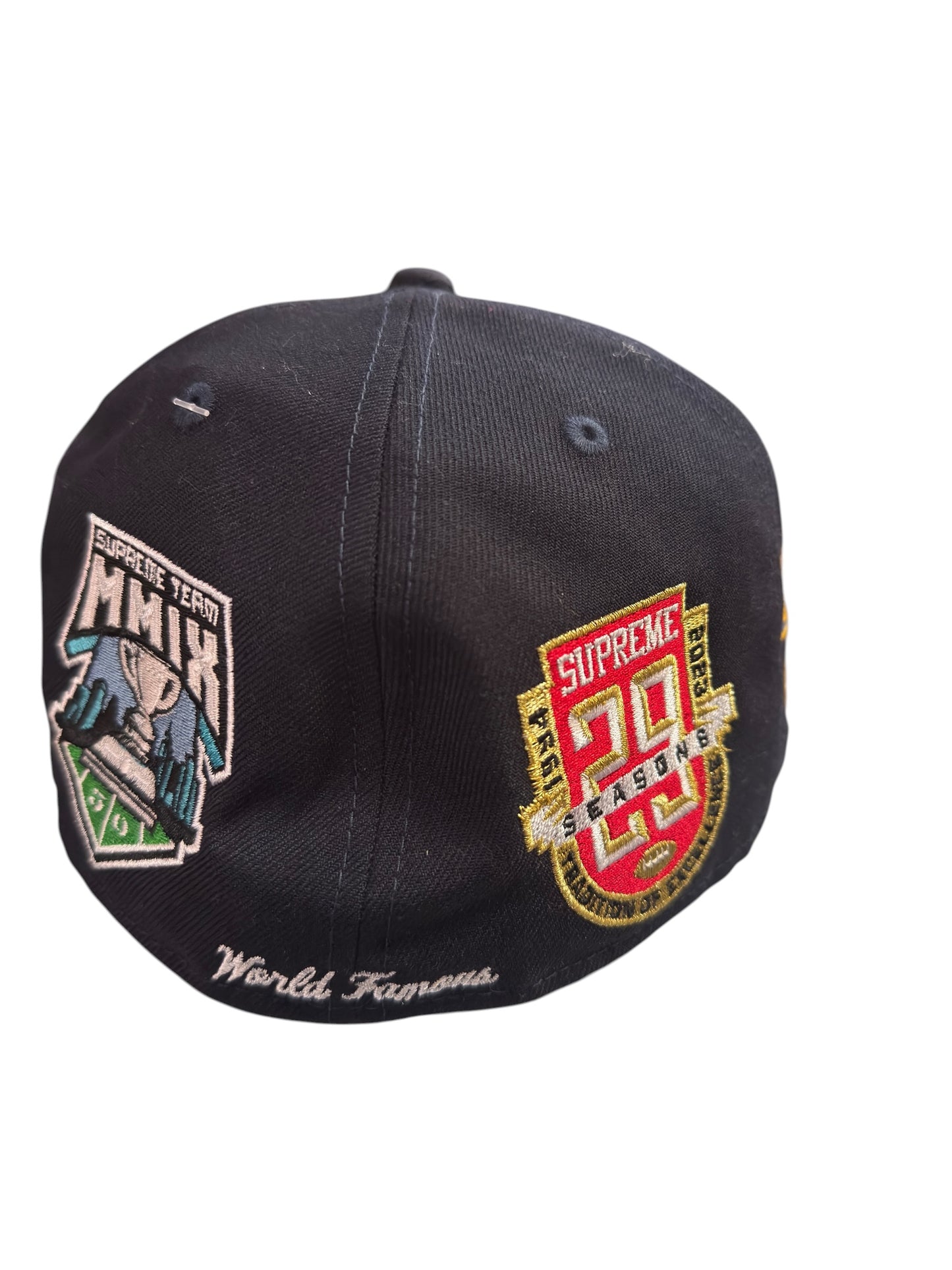 Supreme New Era Fitted Navy / Yellow Size 7 5/8