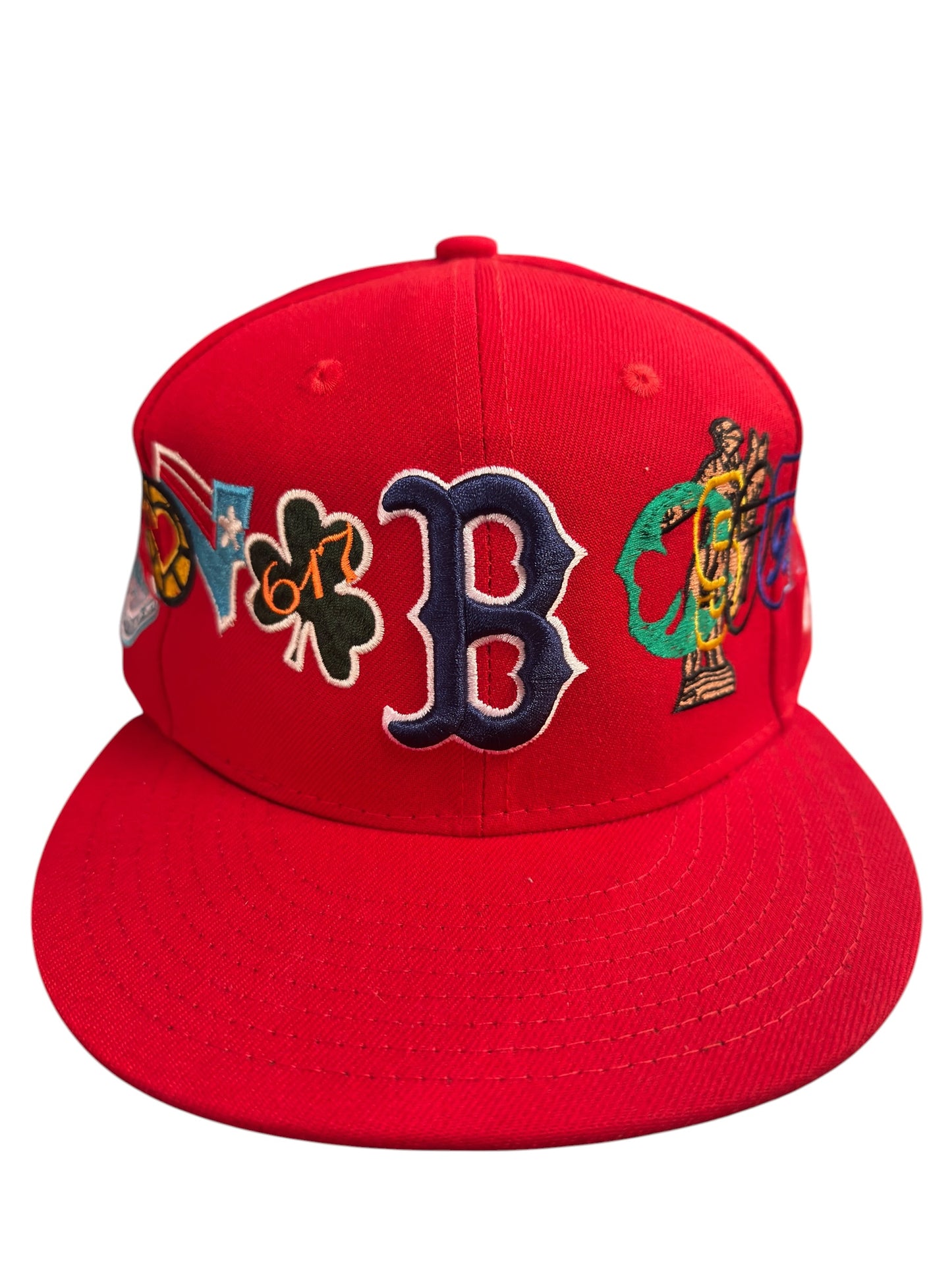 Boston New Era Fitted Red Size 7 5/8