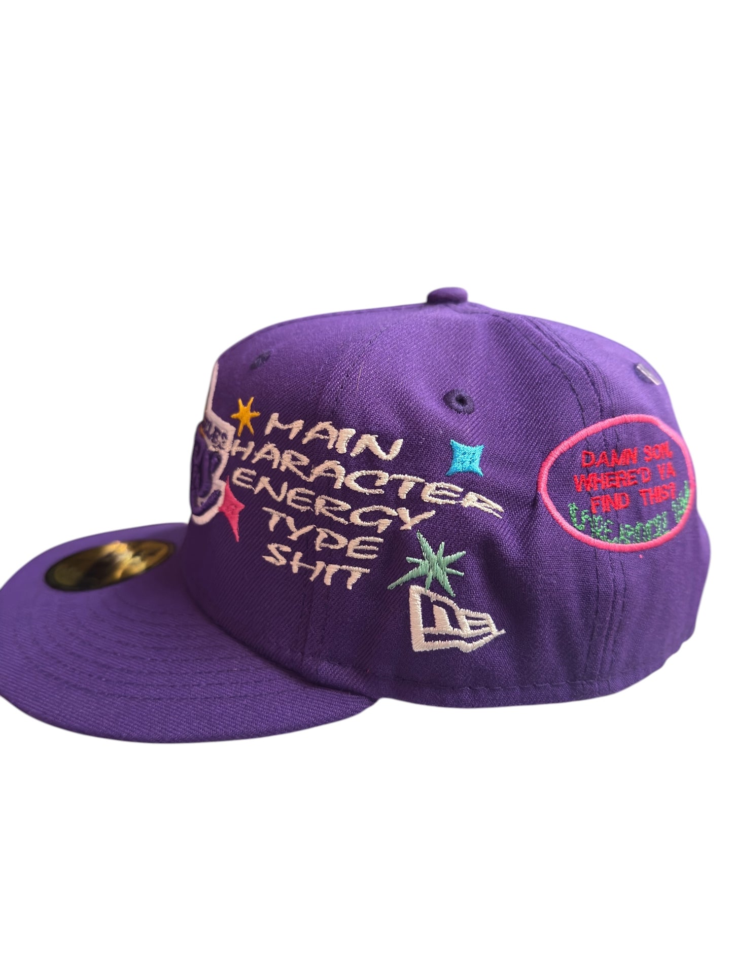 Lakers Gundam Main Character New Era Fitted Purple Size 7 1/4